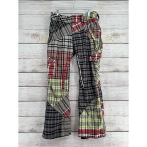 CAPP3L 15Kmm Plaid Multi Print Cargo Snow Pants Mens Medium Multicolor